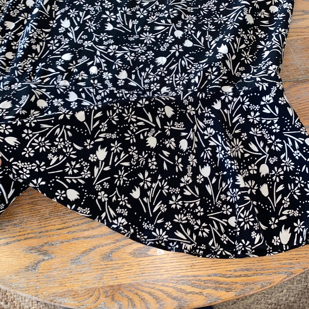 PUTUMAYO black/ivory rayon ruffle hem skirt - Picture 2 of 5